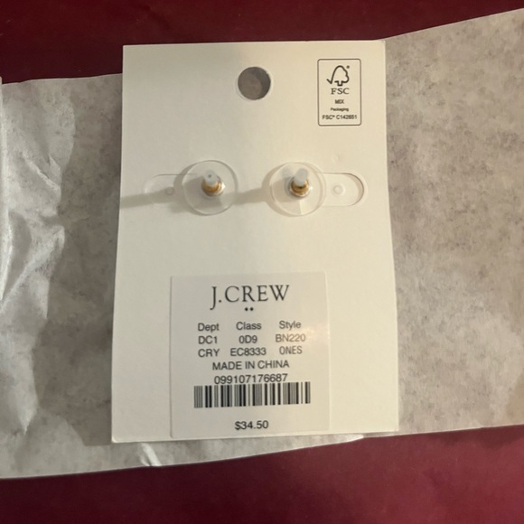 💎 J.CREW Oval Gem Earrings {NWT} - Picture 3 of 3